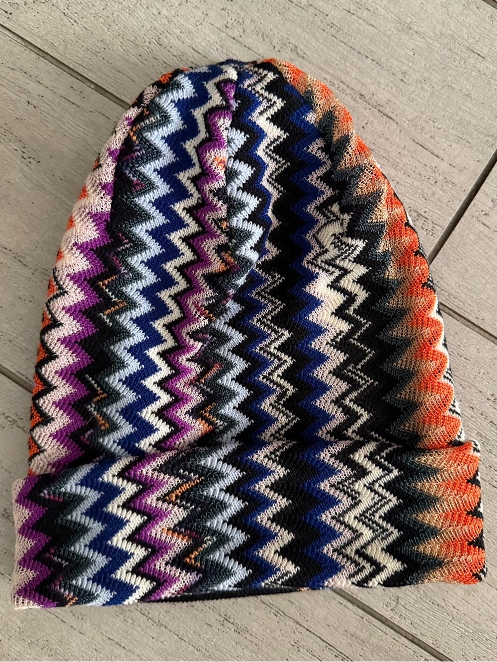 Missoni Multicolor Chevron Beanie Hat